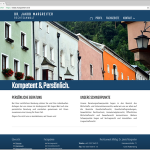 Startseite in Desktop-Ansicht